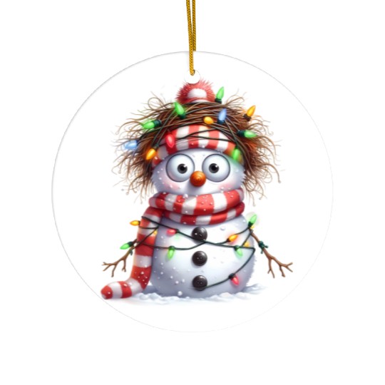 Christmas Merry Christmas For Gift Snowman Ceramic Ornaments