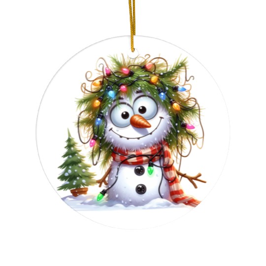 Christmas Merry Christmas For Gift Snowman Ceramic Ornaments