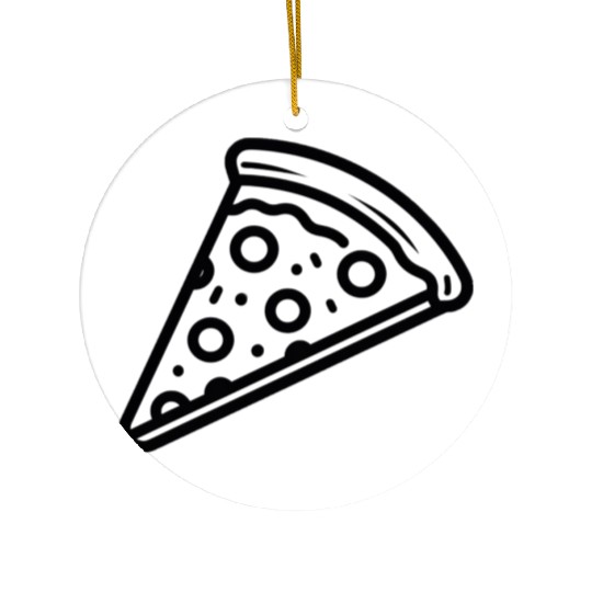 A slice of pizza Ceramic Ornaments