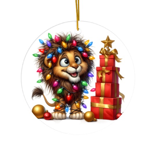 Christmas Merry Christmas For Gift Christmas Lion Ceramic Ornaments