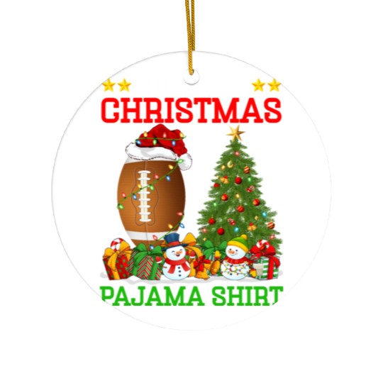 American Football Christmas Tree Lights Ceramic Ornaments