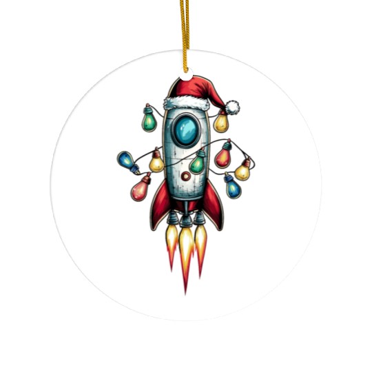 Space Rocket Rocket Astronomy Science Ceramic Ornaments