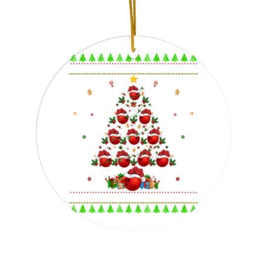 Bowling Christmas Tree Ceramic Ornaments