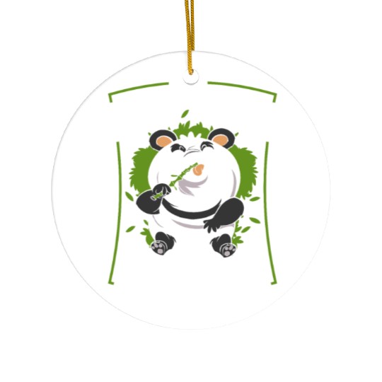 Eat Bamboo Be Happy Panda Bear Friend Lover Giant Ceramic Ornaments