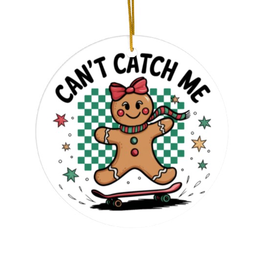 Can't Catch Me, Merry Christmas Ceramic Ornaments