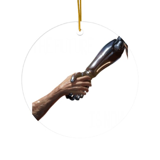 The Future is now Robot Robotic Science AI Ceramic Ornaments