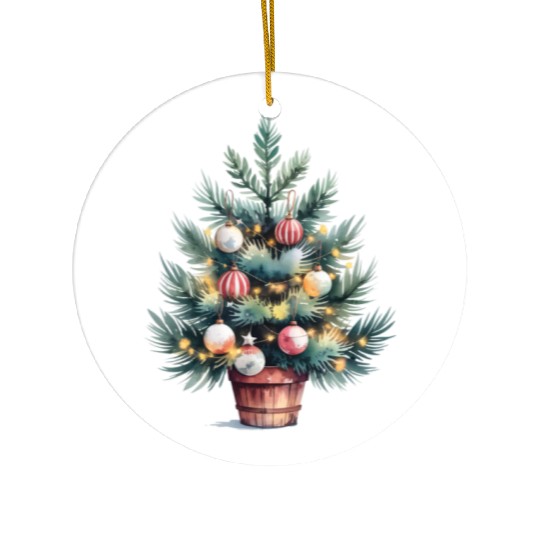 Tree Christmas, Merry Christmas Ceramic Ornaments