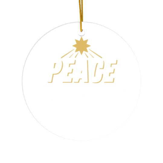 PEACE ON EARTH Design Chirstmas Ceramic Ornaments