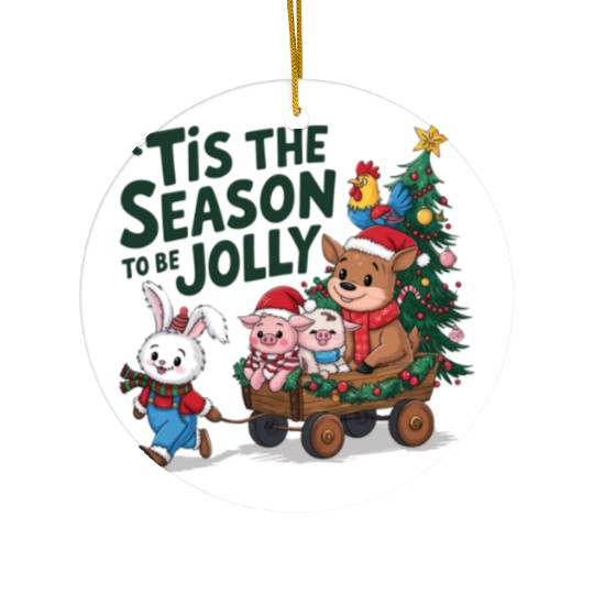 Merry Christmas, Christmas tree retro Ceramic Ornaments