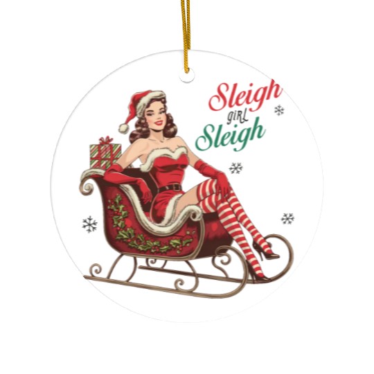 Santa Christmas, Christmas Retro Ceramic Ornaments