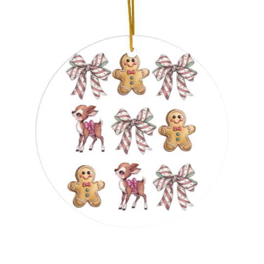 Christmas Gingerbread Cookies, Cute Christmas Ceramic Ornaments