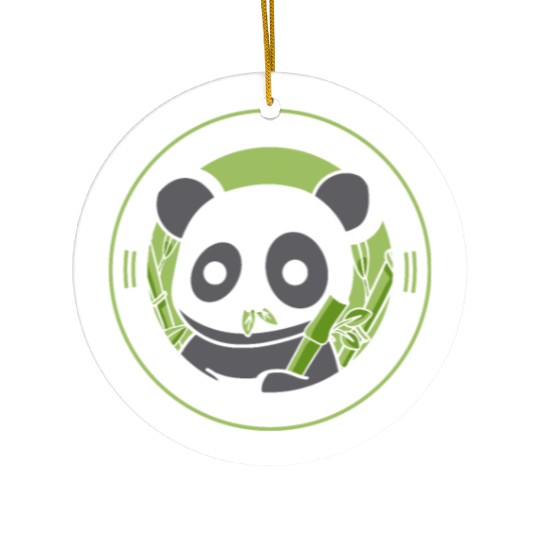 99% Bamboo 1% Ambition Panda Bear Friend Lover Ceramic Ornaments