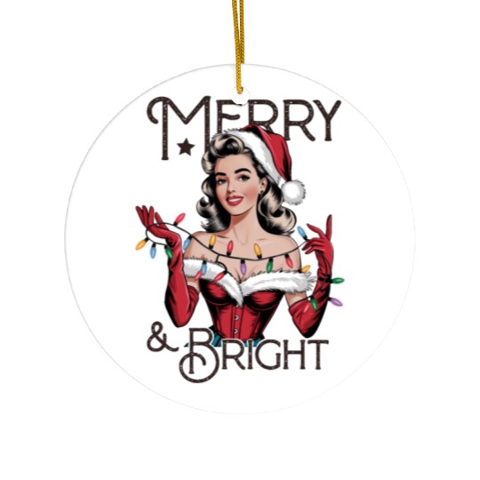 Santa Christmas, Merry Christmas Ceramic Ornaments