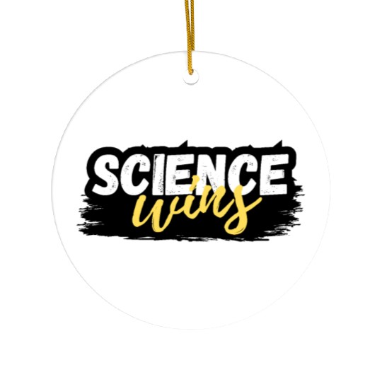 Science Wins Ceramic Ornaments