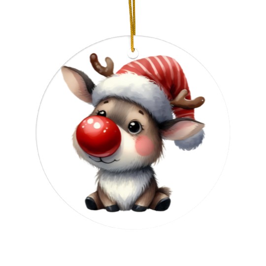 Reindeer Christmas, Cute Christmas Ceramic Ornaments