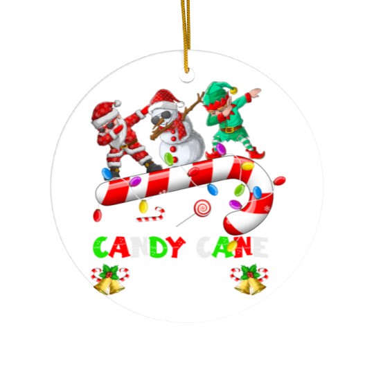 Dabbing Santa Elf Snowman Candy Cane Christmas Ceramic Ornaments