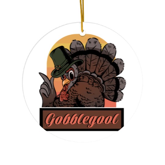 Gobblegool Thanksgiving Turkey Ceramic Ornaments