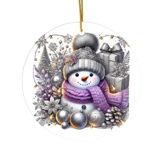 Snowman Christmas, Merry Christmas Ceramic Ornaments
