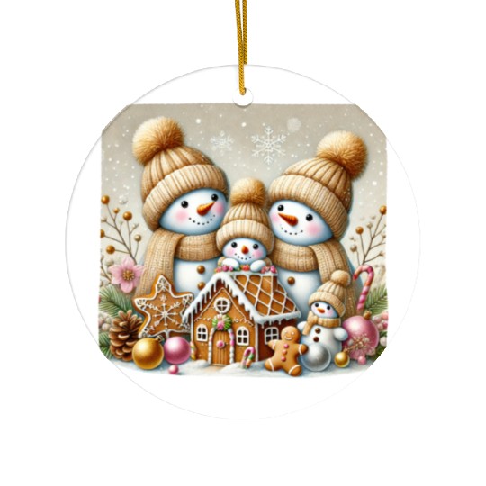 Snowman Christmas, Merry Christmas Ceramic Ornaments