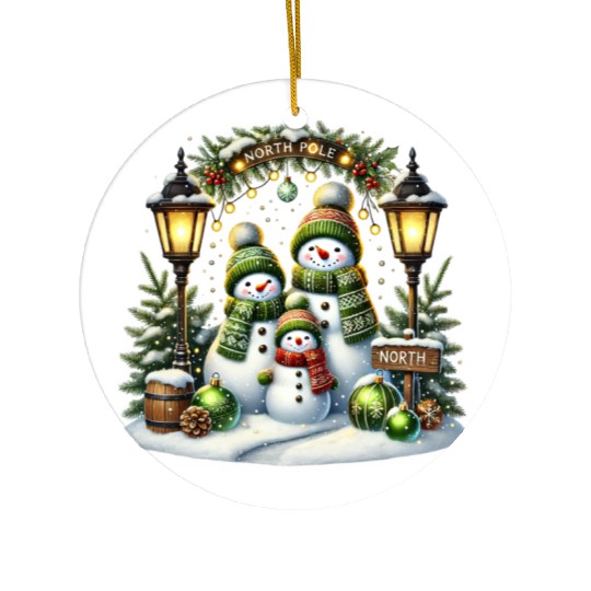 Snowman Christmas, Merry Christmas Ceramic Ornaments