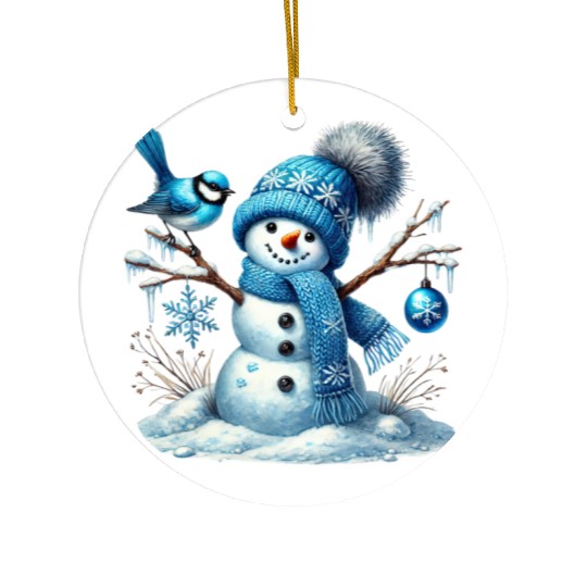 Snowman Christmas, Funny Snowman Ceramic Ornaments