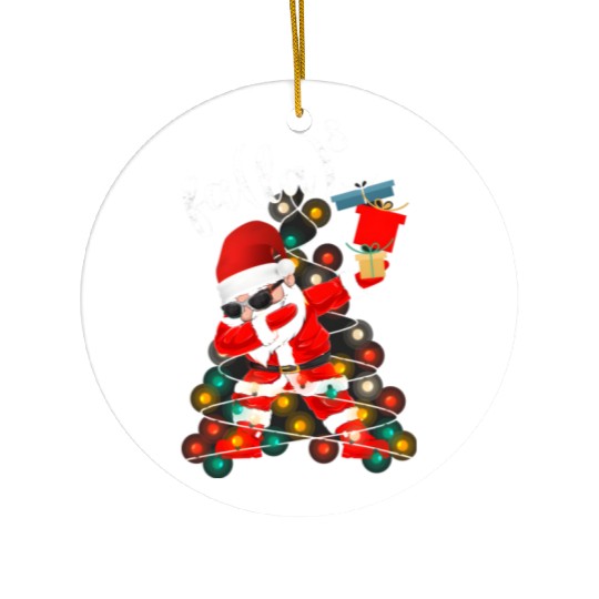 Santa Dance Ceramic Ornaments