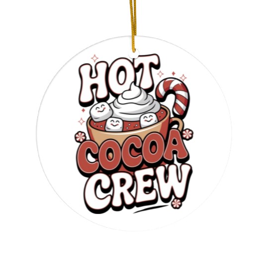 Hot Cocoa Crew Ceramic Ornaments