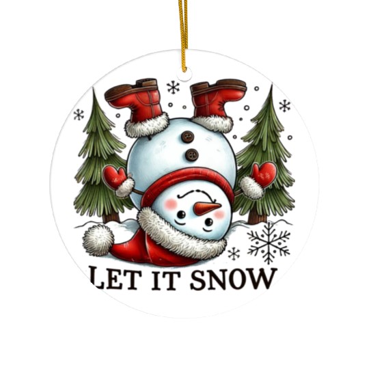 Snowman Christmas, Merry Christmas Ceramic Ornaments