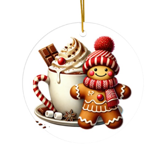 Gingerbread Christmas, Merry Christmas Ceramic Ornaments