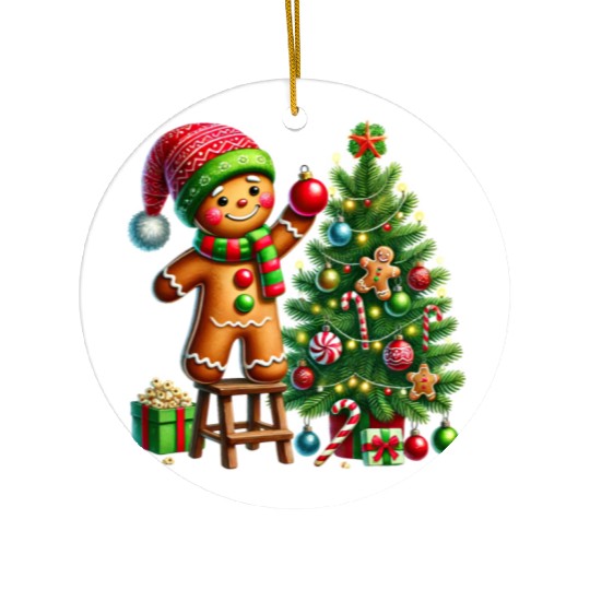 Gingerbread Christmas, Merry Christmas Ceramic Ornaments