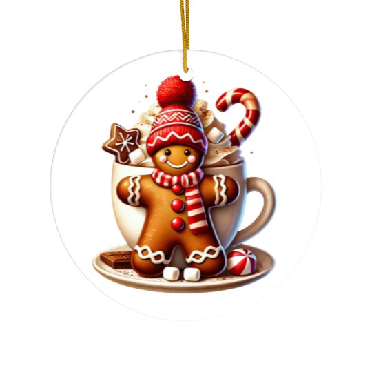 Gingerbread Christmas, Merry Christmas Ceramic Ornaments