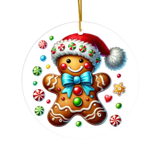 Gingerbread Christmas, Merry Christmas Ceramic Ornaments