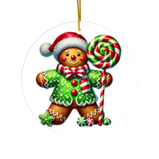 Gingerbread Christmas, Merry Christmas Ceramic Ornaments