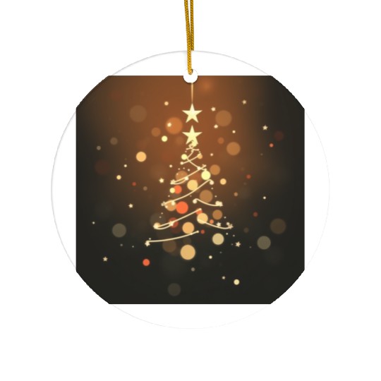 Twinkling Christmas Tree Ceramic Ornaments