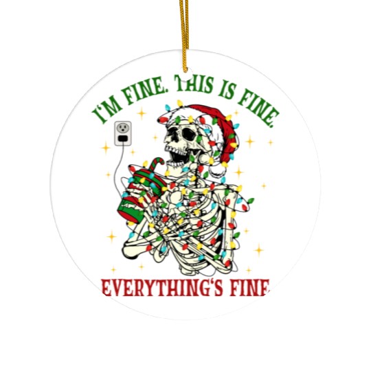 Merry Christmas, Christmas Retro Ceramic Ornaments