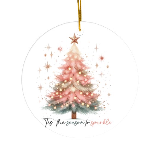 Tis The Season To Sparkle Ceramic Ornaments