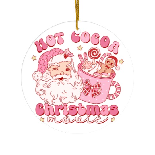 Hot cocoa Christmas movie Ceramic Ornaments