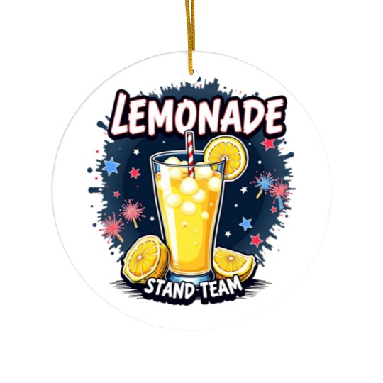 Lemonade stand team Ceramic Ornaments