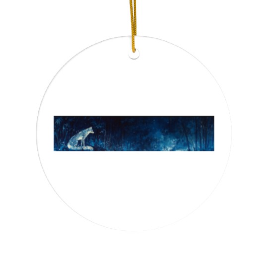 Foxfire in the Bamboo Grove Ceramic Ornaments