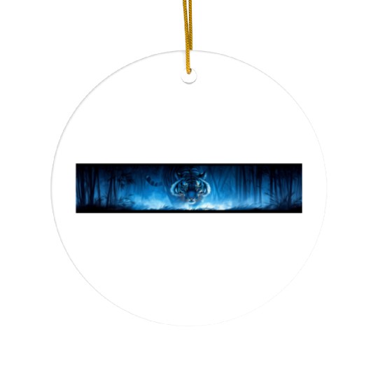 Majestic Tiger in the Bamboo Forest Ceramic Ornaments