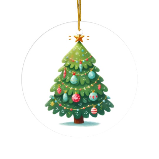 Tree Christmas, Merry Christmas Ceramic Ornaments