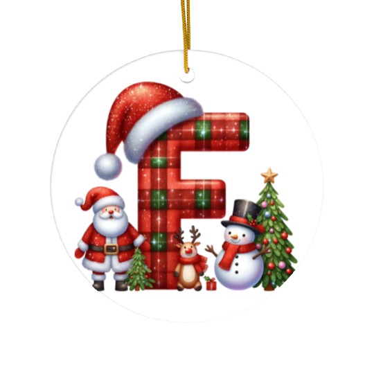 Merry Christmas, Christmas Retro Ceramic Ornaments