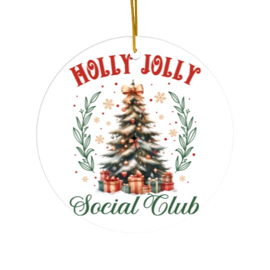 Holly Jolly Nutcracker, Merry Christmas Ceramic Ornaments