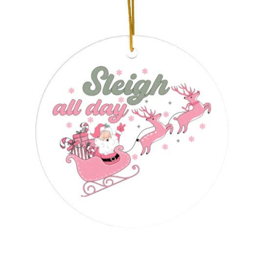 Merry Christmas, Christmas Retro Ceramic Ornaments