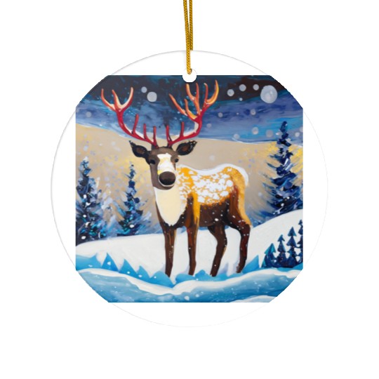 A raider and the night Ceramic Ornaments