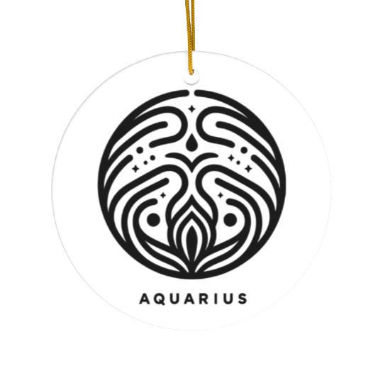 Zodiac Aquarius Ceramic Ornaments