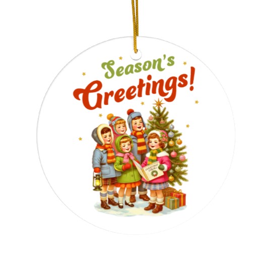 Seasons Greetings Ceramic Ornaments