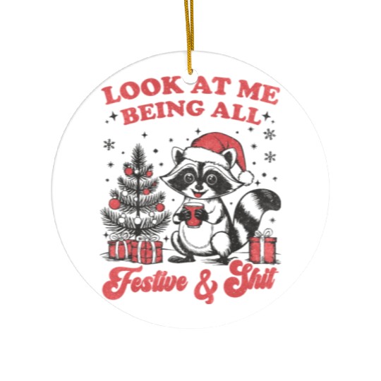 Merry Christmas, Christmas Retro Ceramic Ornaments