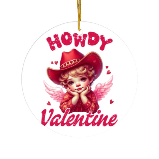 Howdy Valentine, Valentines Day Ceramic Ornaments