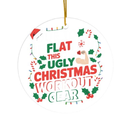 Inflation-Proof Christmas Workout Ceramic Ornaments